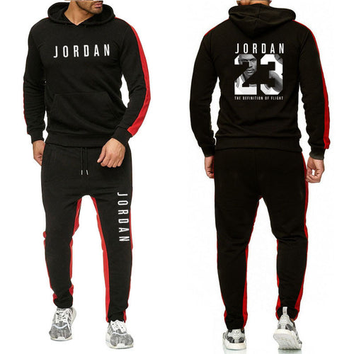 Brand Clothing Men's Fashion Tracksuit Casual Sportsuit Men Hoodies Sweatshirts Sportswear JORDAN 23 Coat+Pant Men Set